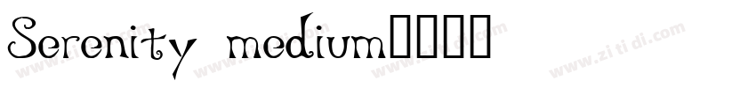 Serenity medium字体转换